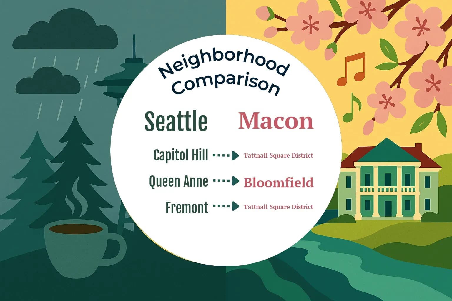 Seattle vs Macon Neighborhood Comparison