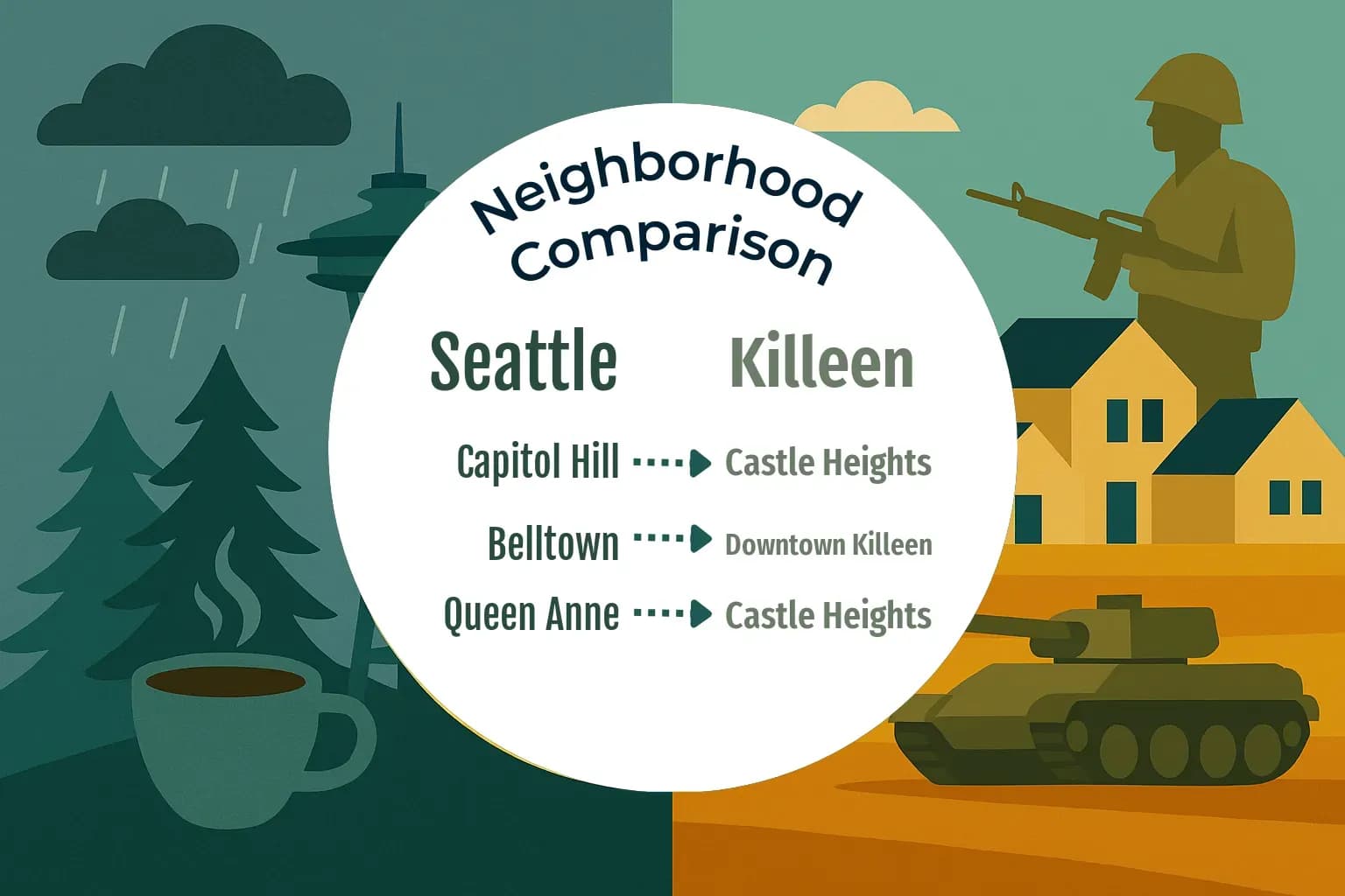 Seattle vs Killeen Neighborhood Comparison