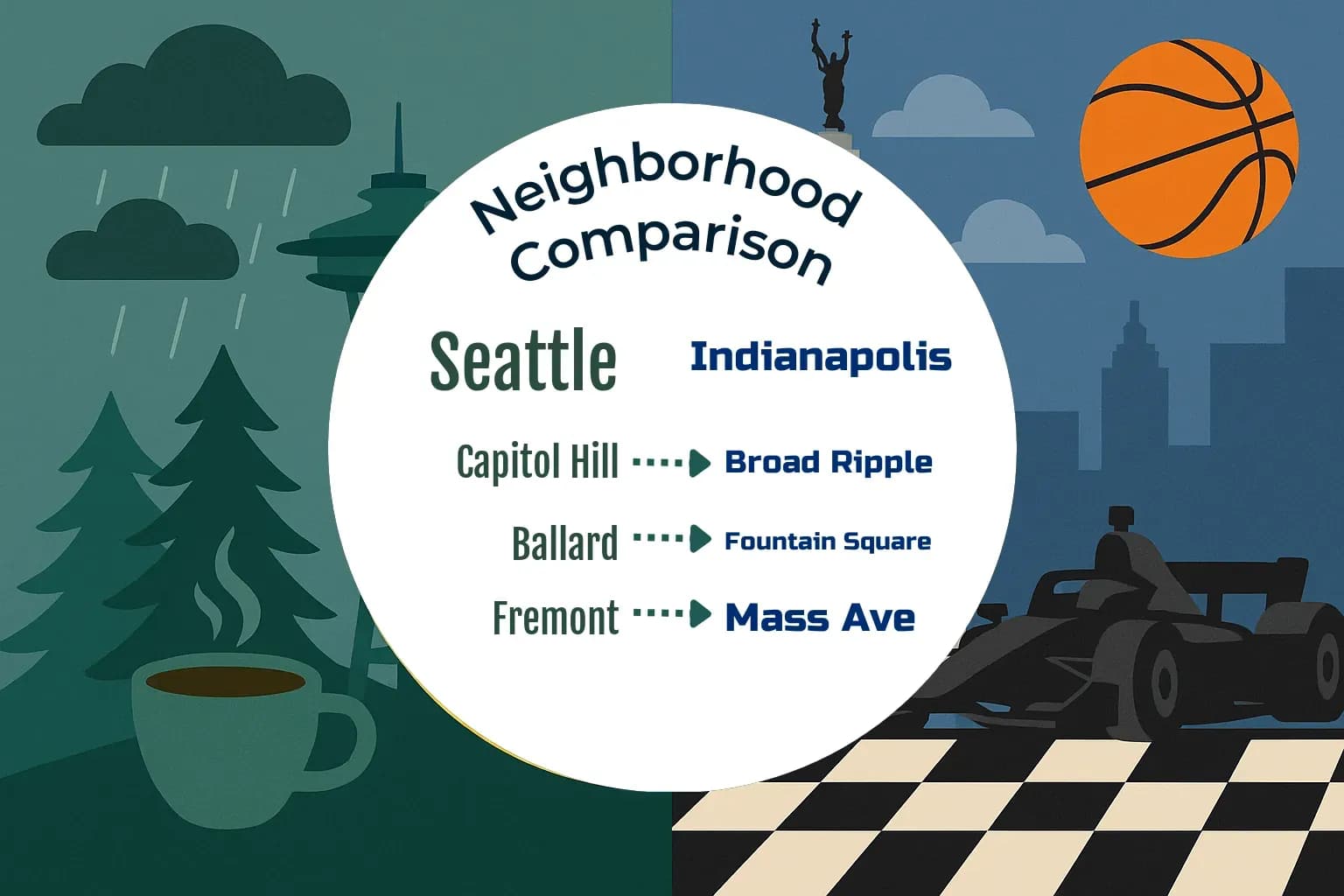 Seattle vs Indianapolis Neighborhood Comparison