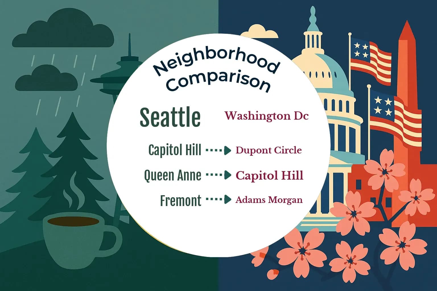 Seattle vs Washington DC Neighborhood Comparison