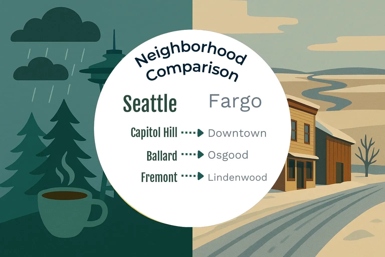 Seattle vs Fargo Neighborhood Comparison