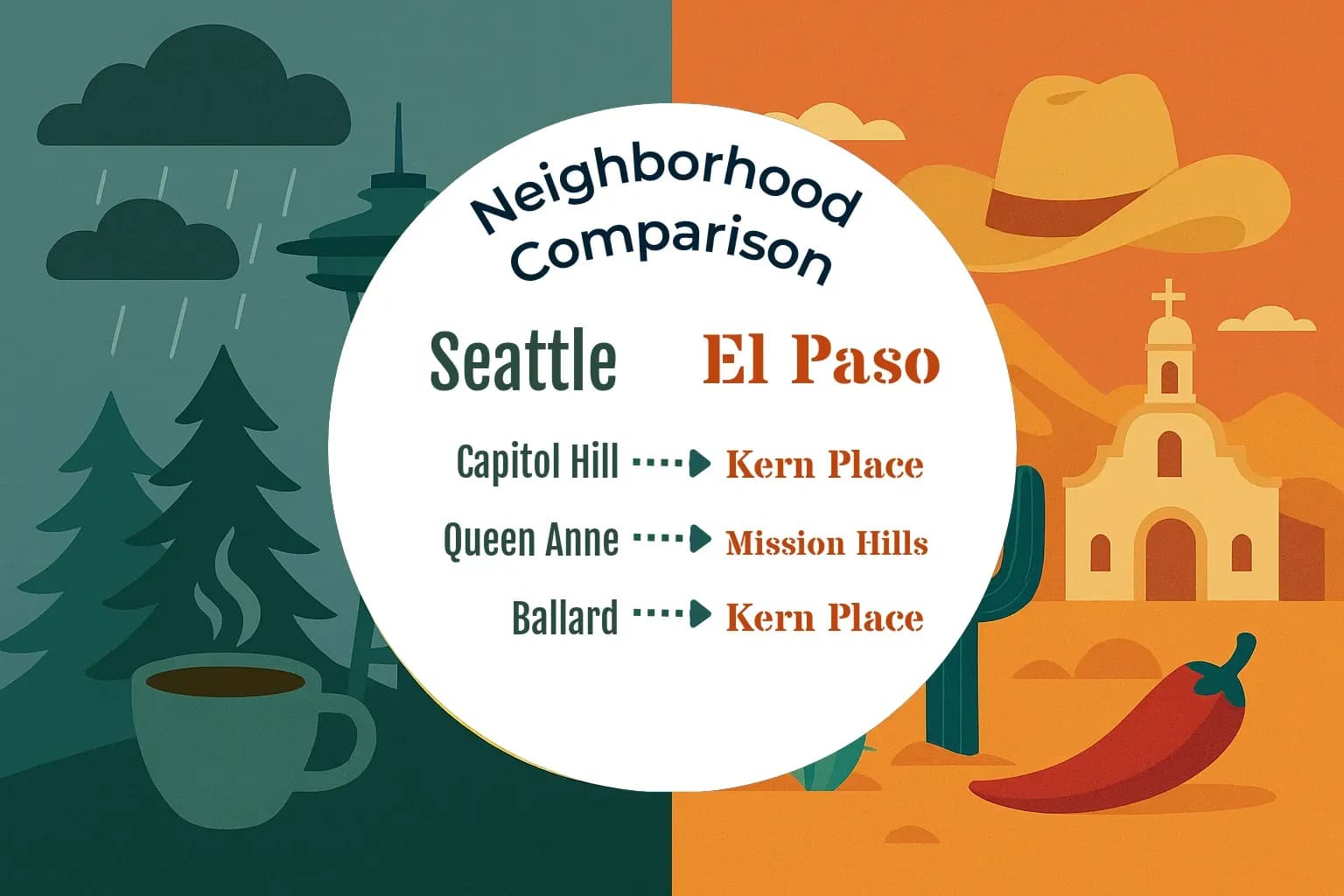 Seattle vs El Paso Neighborhood Comparison