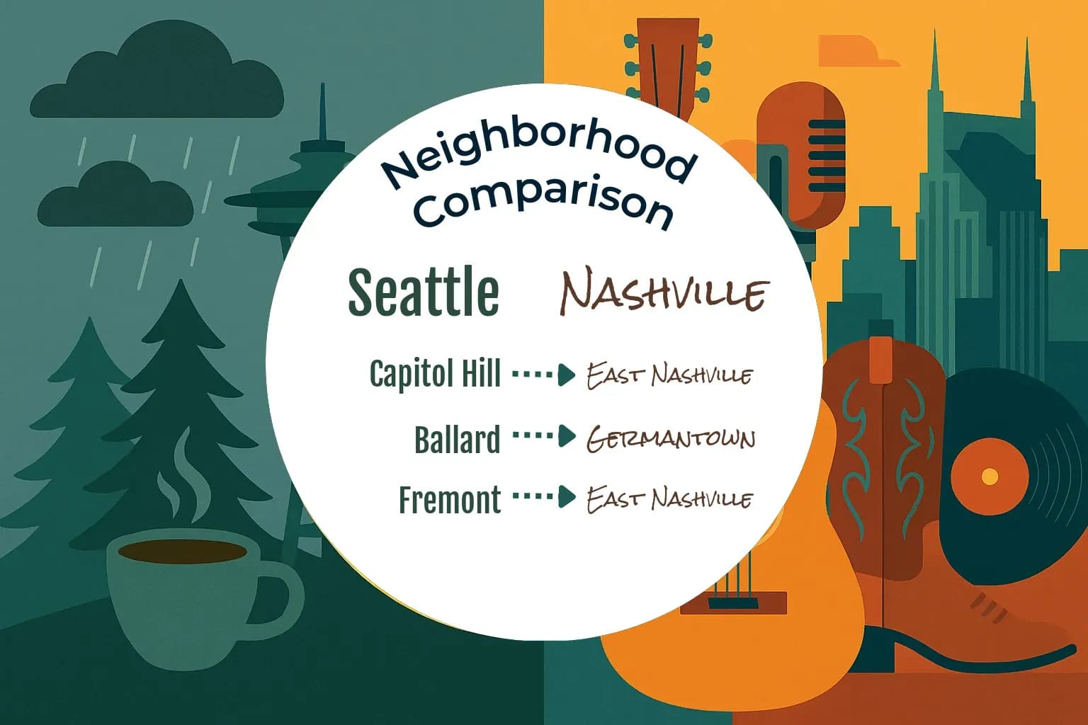 Seattle vs Nashville Neighborhood Comparison