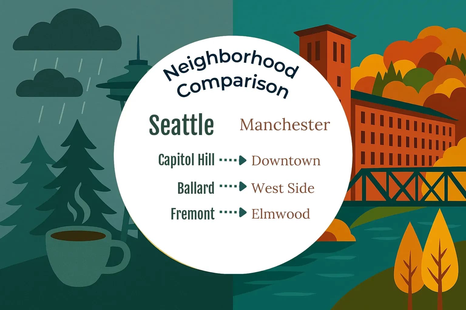Seattle vs Manchester Neighborhood Comparison