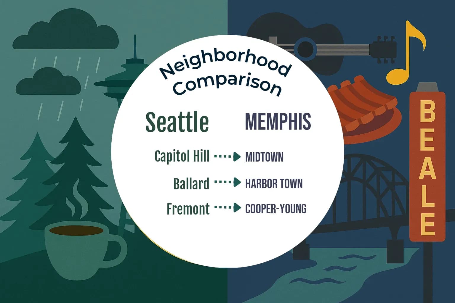 Seattle vs Memphis Neighborhood Comparison