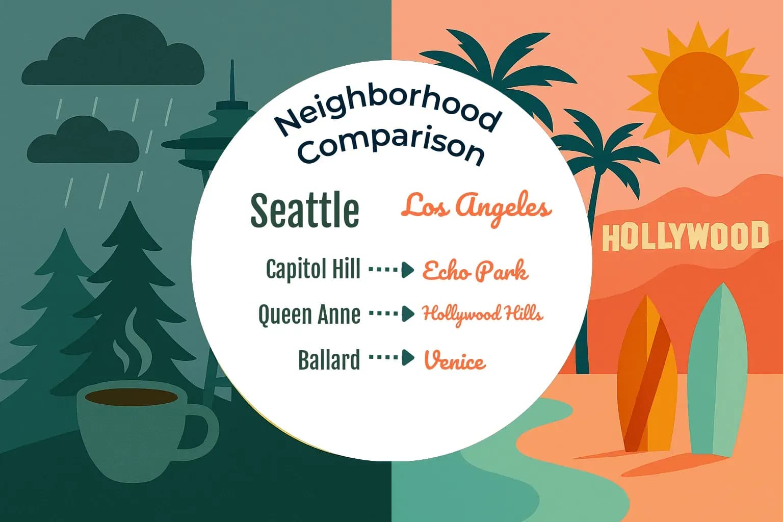 Seattle vs Los Angeles Neighborhood Comparison