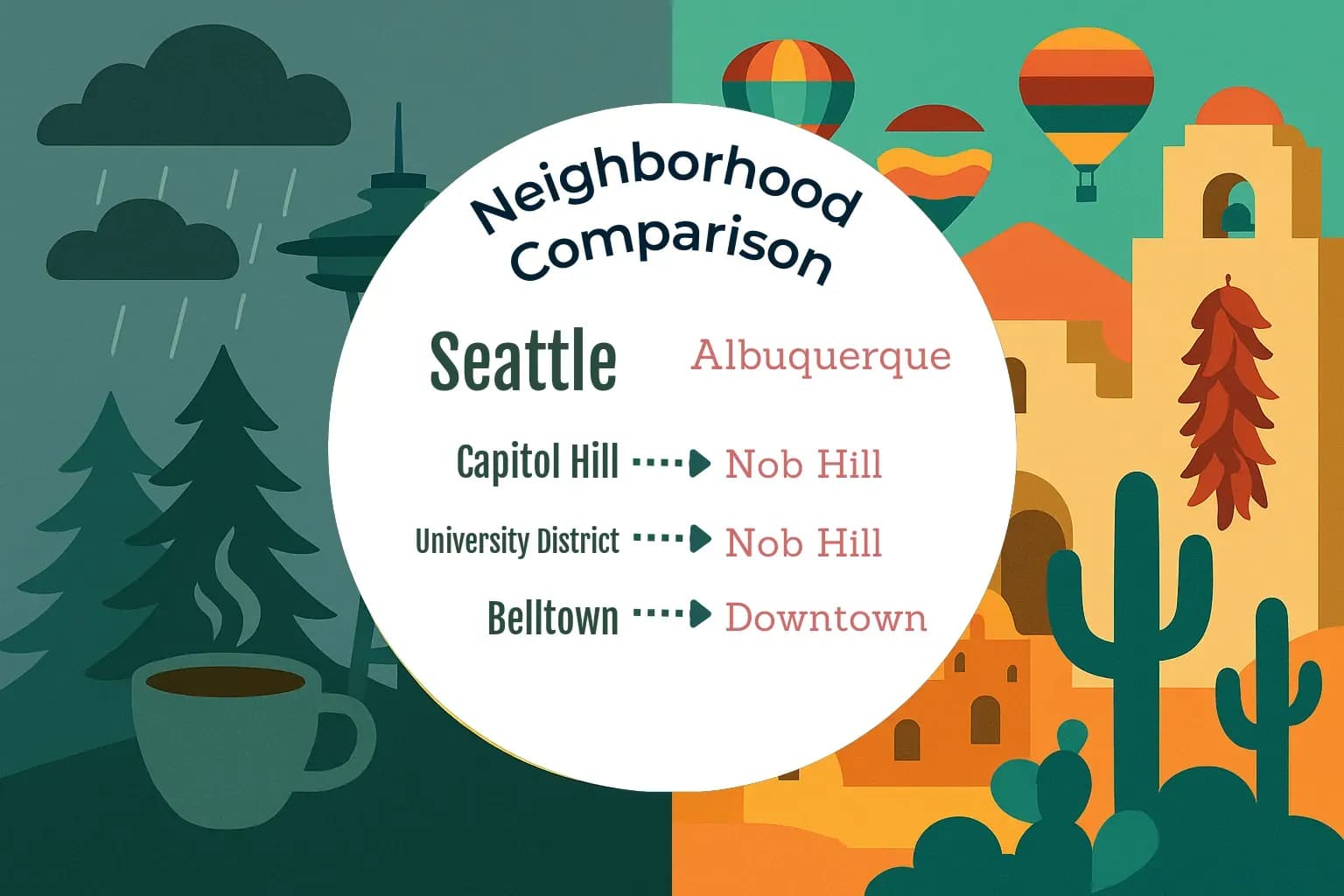 Seattle vs Albuquerque Neighborhood Comparison