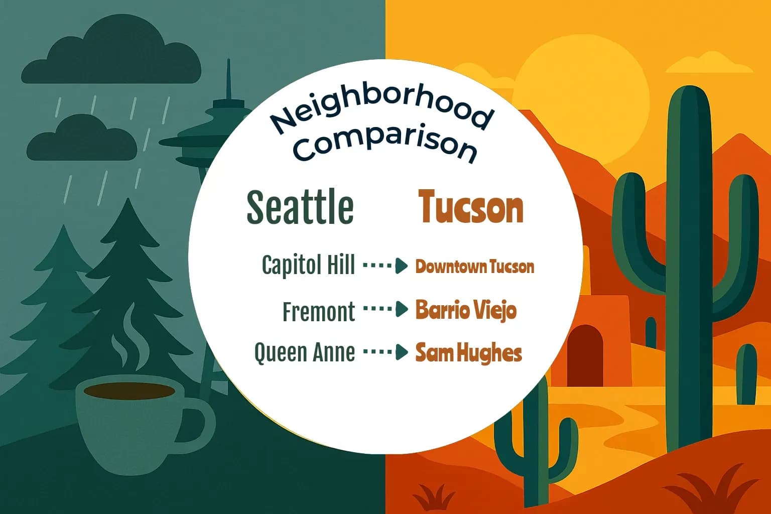 Seattle vs Tucson Neighborhood Comparison