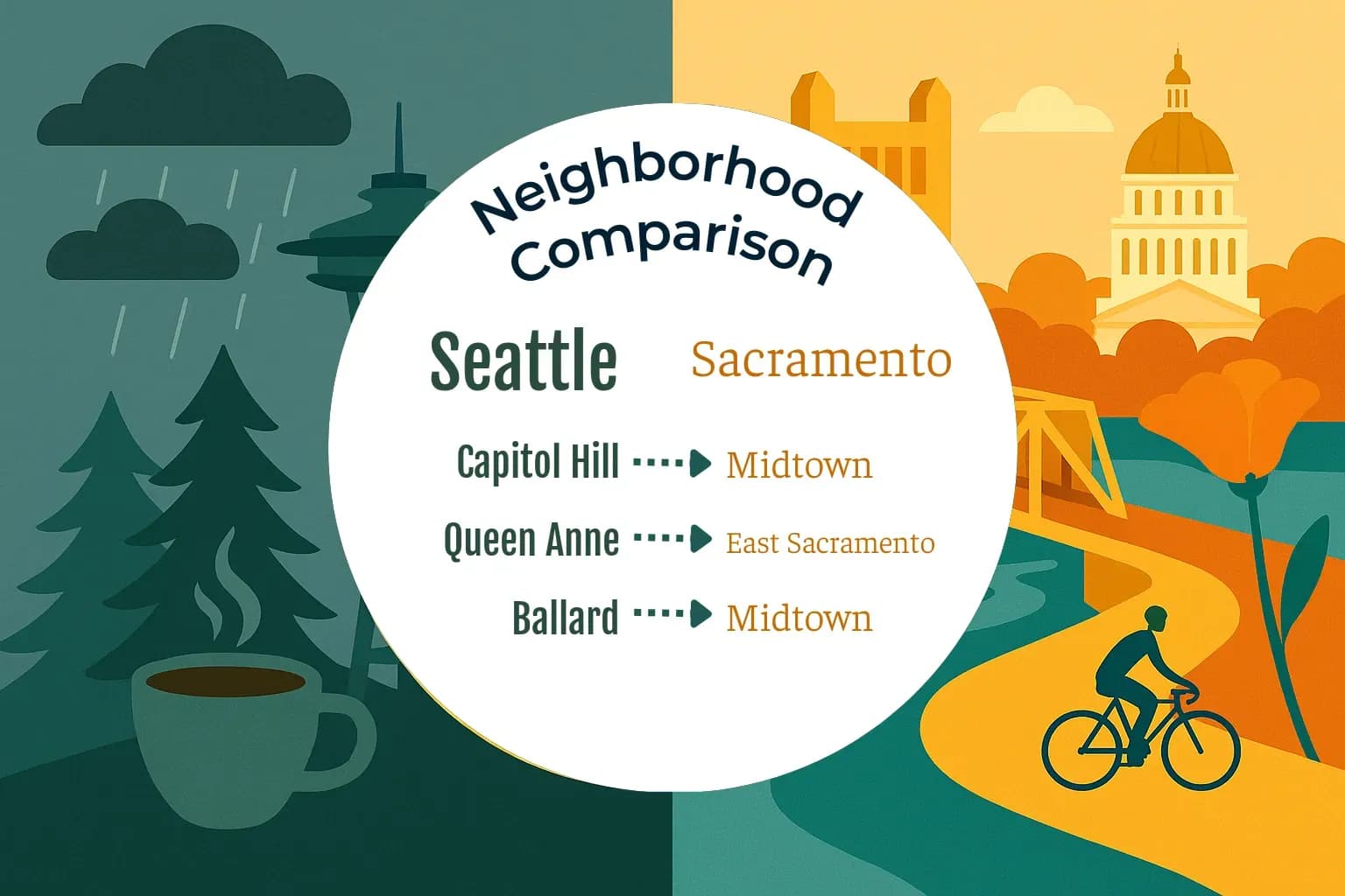 Seattle vs Sacramento Neighborhood Comparison