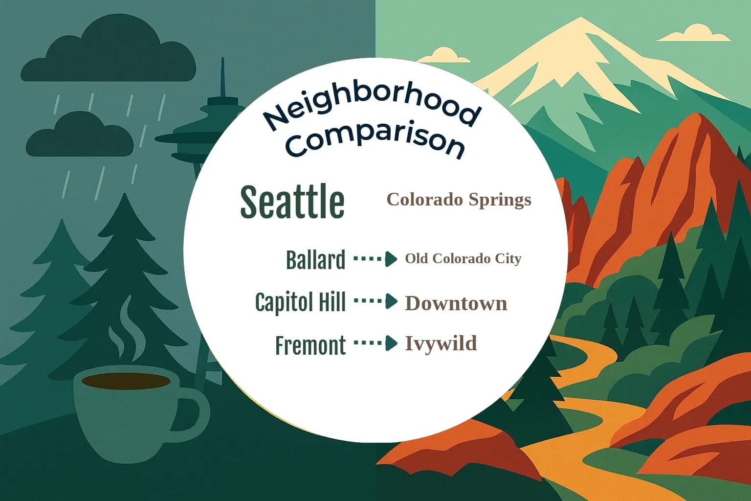 Seattle vs Colorado Springs Neighborhood Comparison