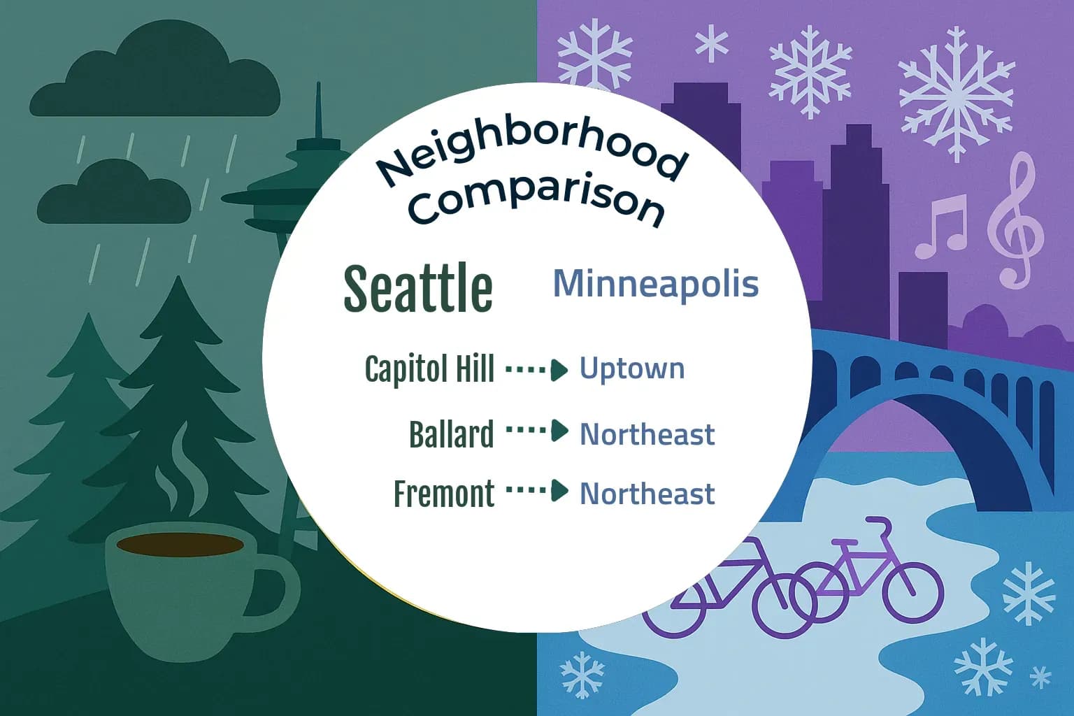 Seattle vs Minneapolis Neighborhood Comparison