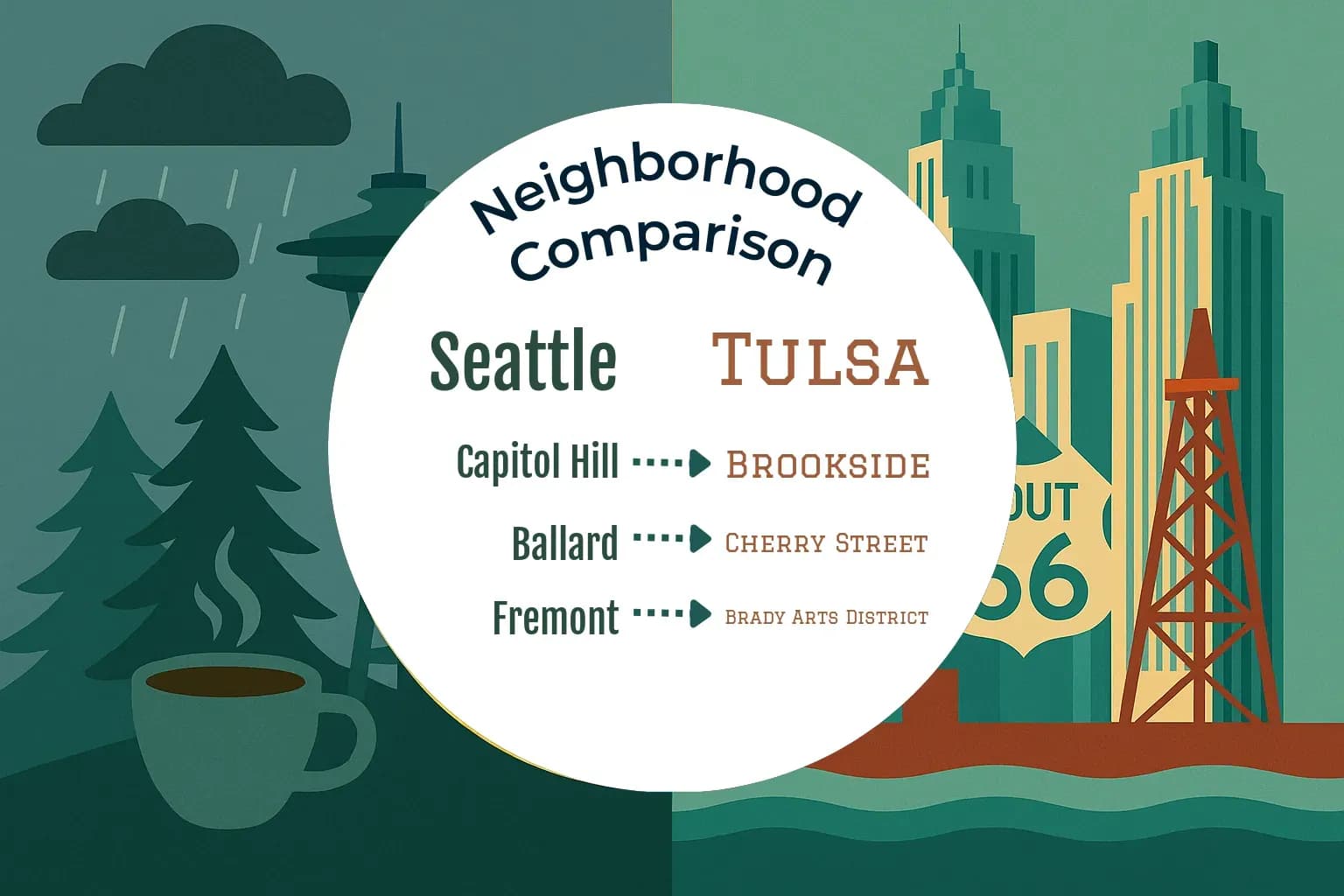 Seattle vs Tulsa Neighborhood Comparison