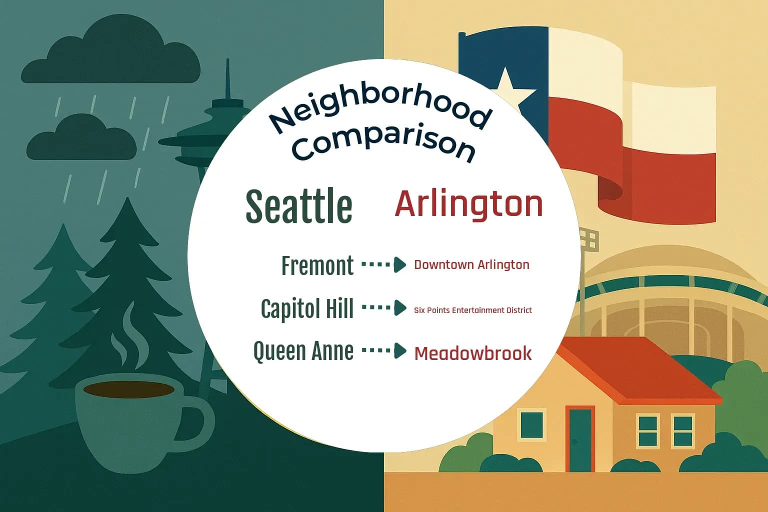Seattle vs Arlington Neighborhood Comparison