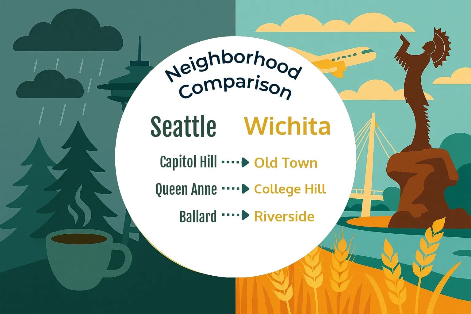 Seattle vs Wichita Neighborhood Comparison