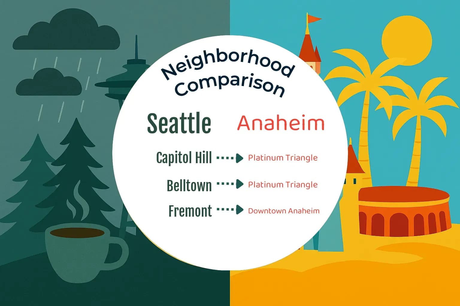Seattle vs Anaheim Neighborhood Comparison