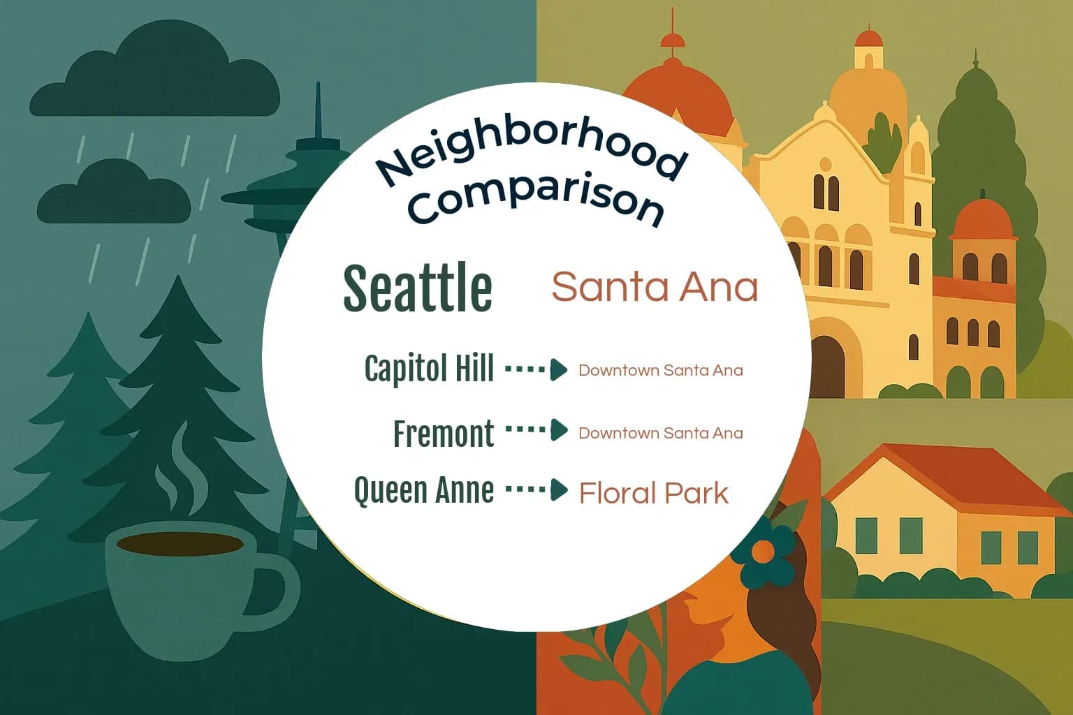 Seattle vs Santa Ana Neighborhood Comparison