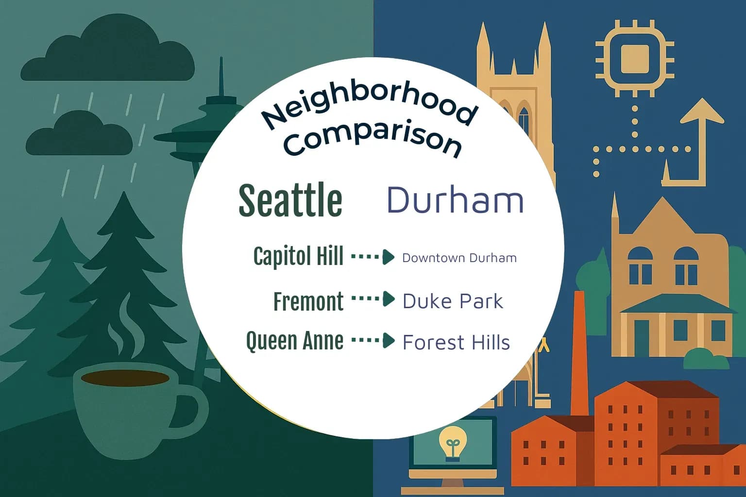 Seattle vs Durham Neighborhood Comparison