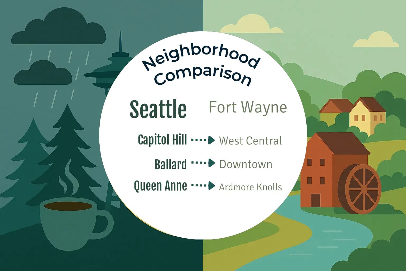 Seattle vs Fort Wayne Neighborhood Comparison