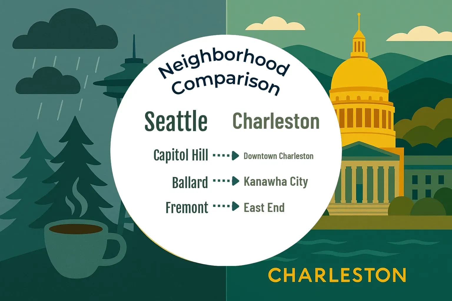 Seattle vs Charleston Neighborhood Comparison
