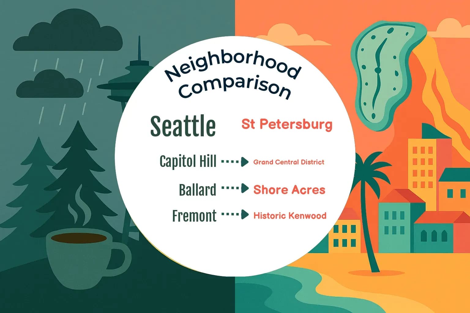 Seattle vs St. Petersburg Neighborhood Comparison