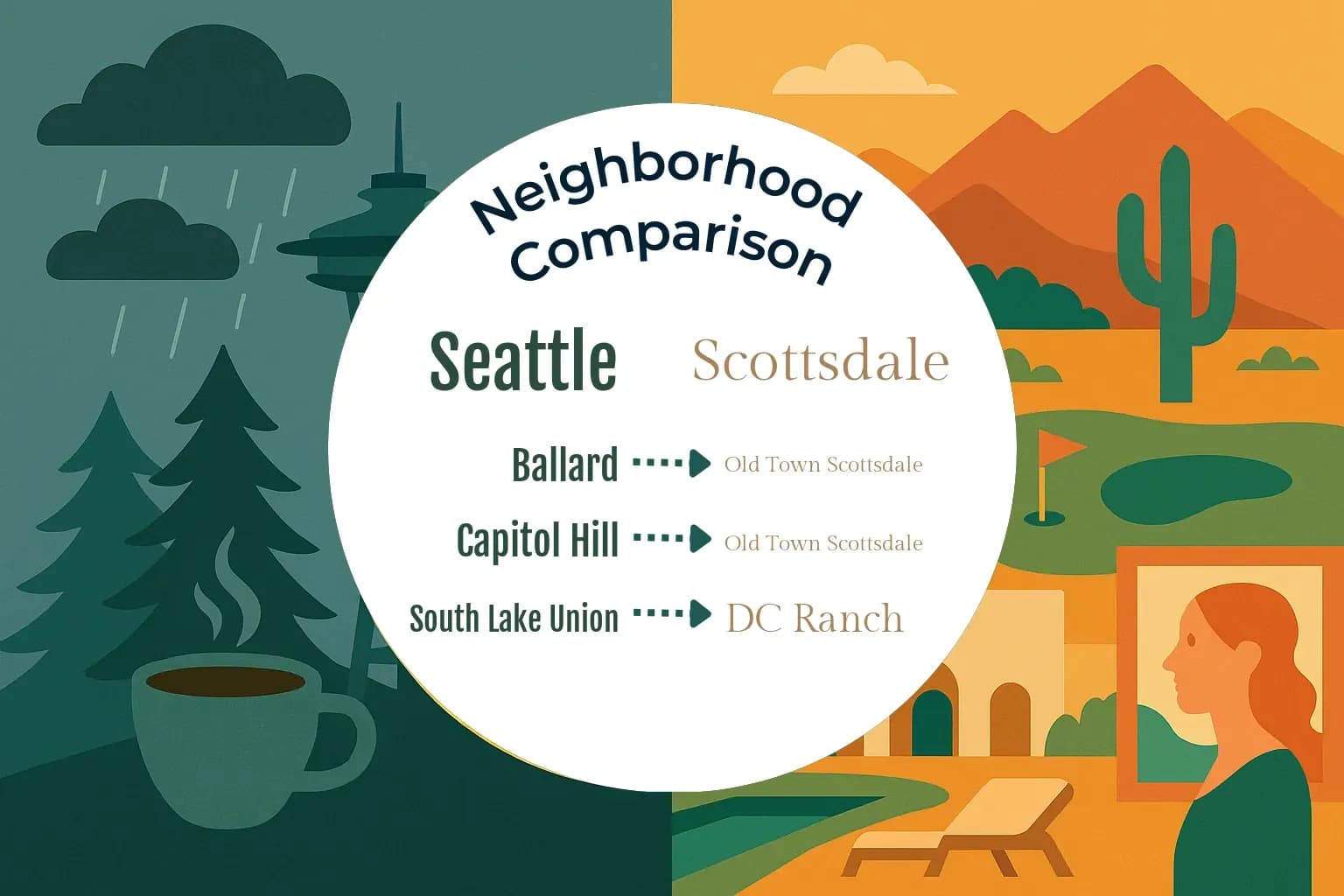 Seattle vs Scottsdale Neighborhood Comparison