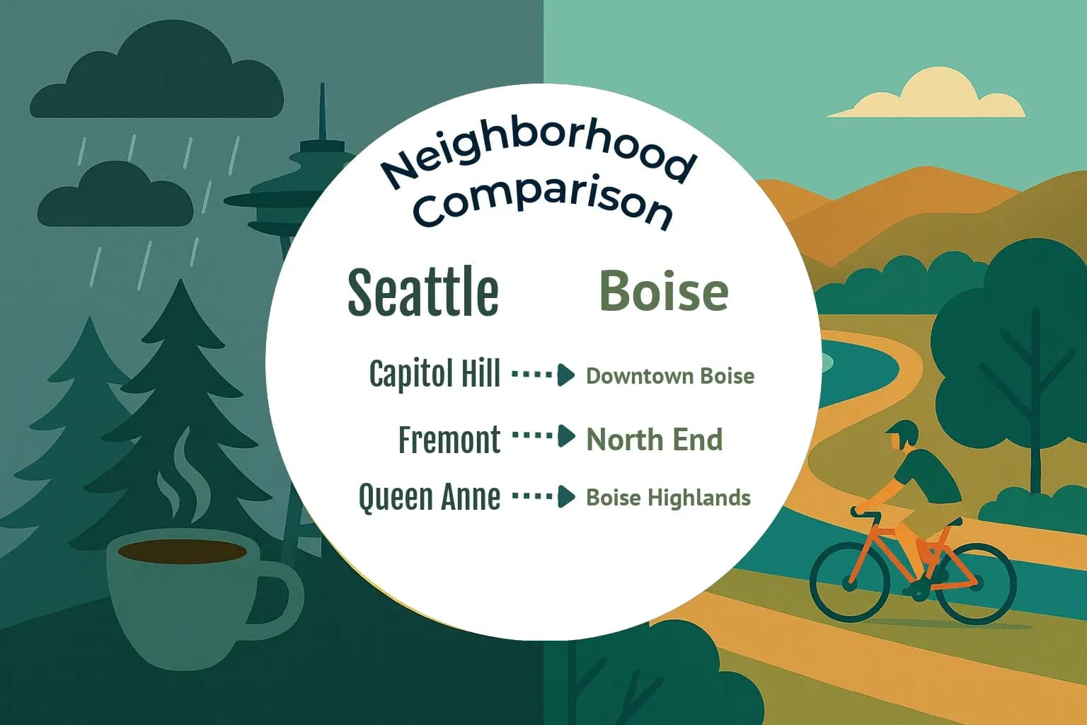 Seattle vs Boise Neighborhood Comparison