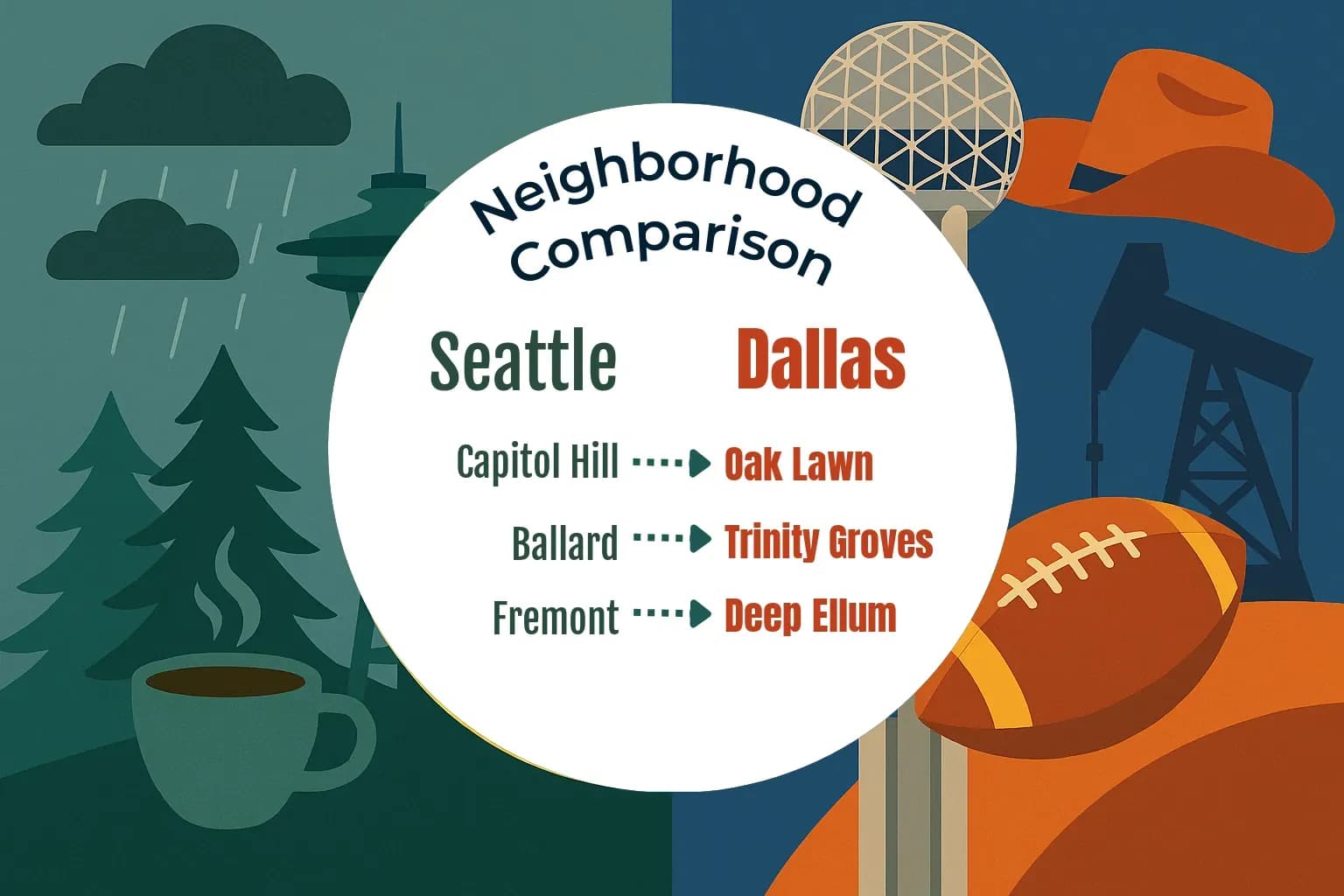 Seattle vs Dallas Neighborhood Comparison