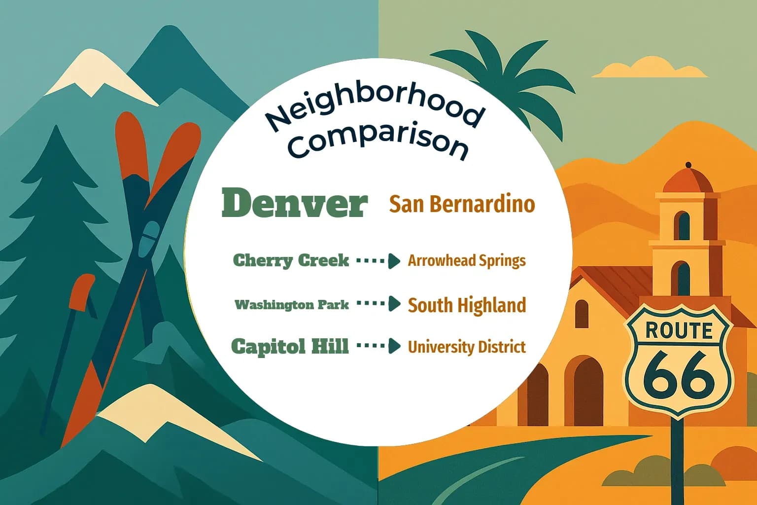 Denver vs San Bernardino Neighborhood Comparison