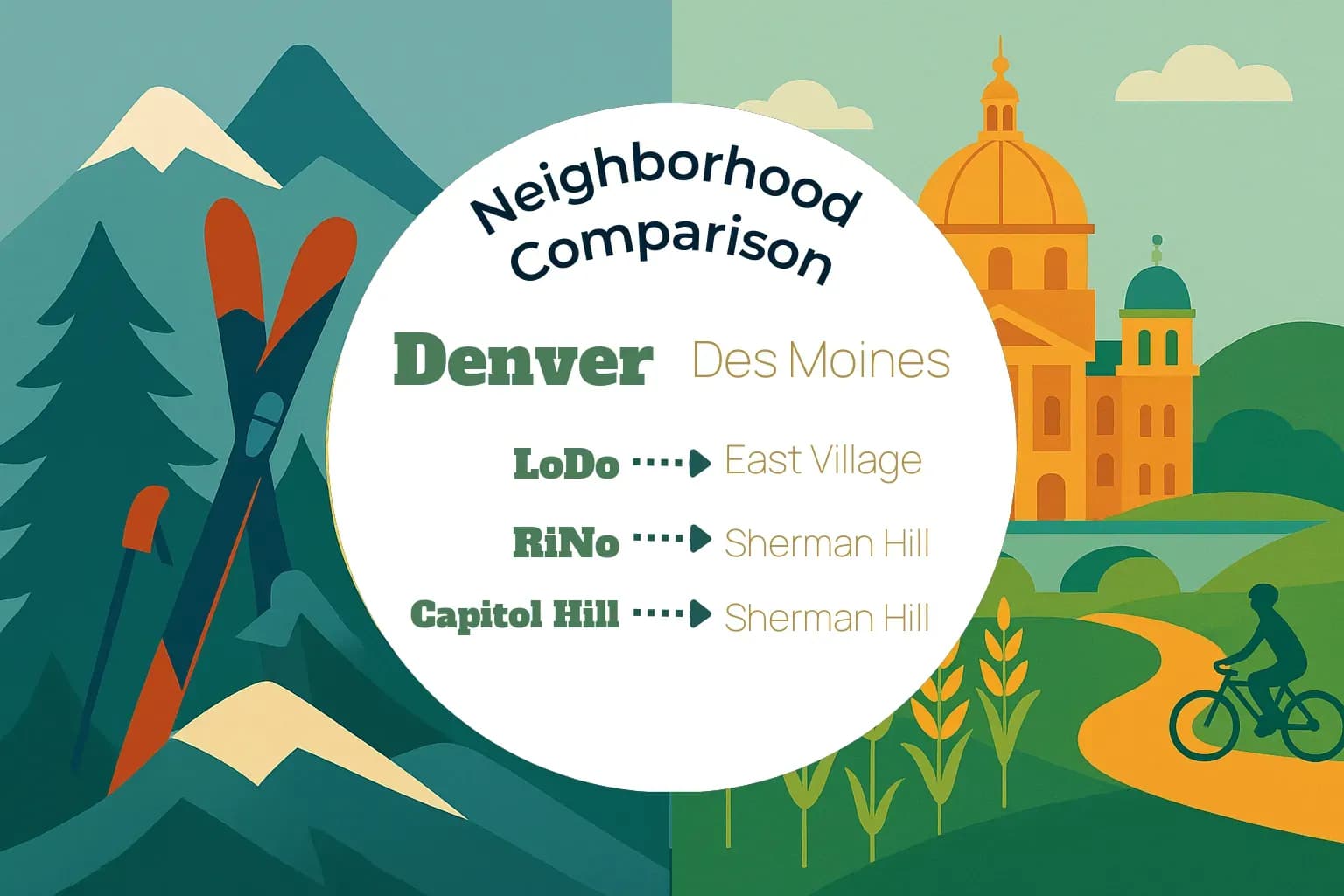 Denver vs Des Moines Neighborhood Comparison