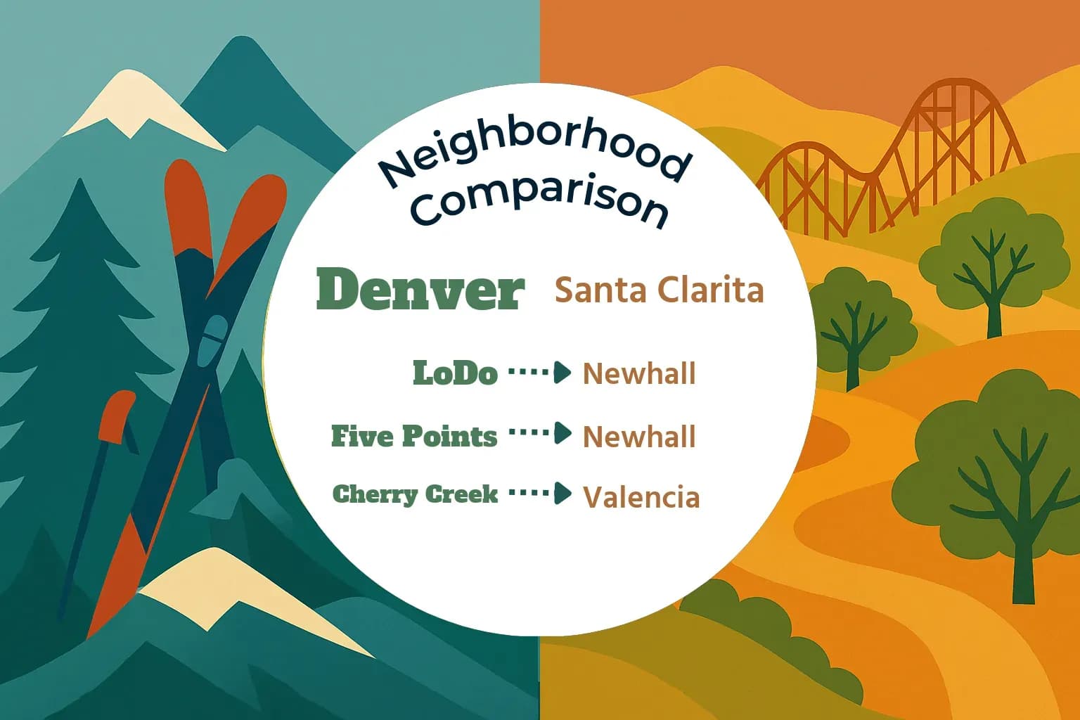 Denver vs Santa Clarita Neighborhood Comparison