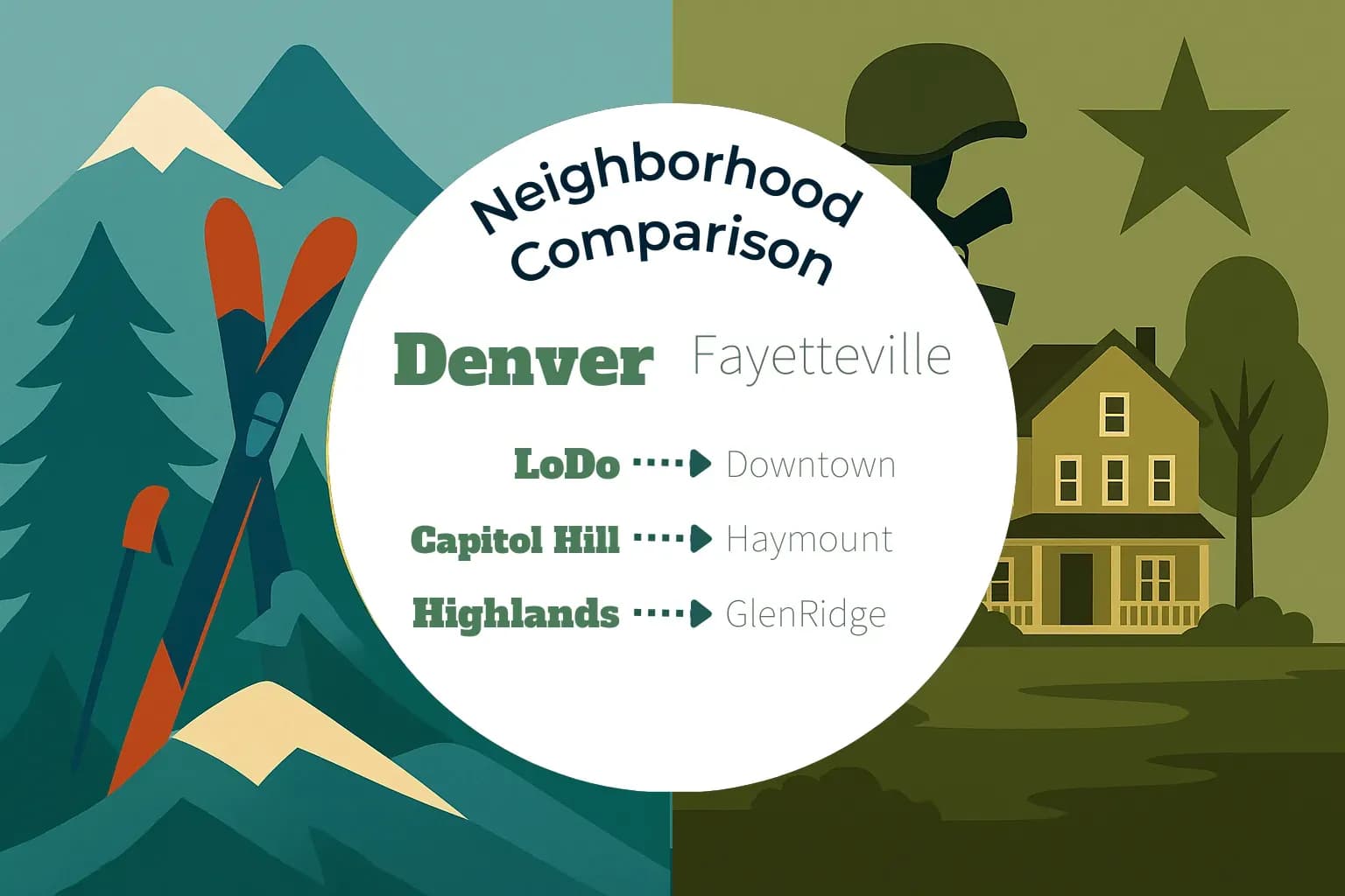Denver vs Fayetteville Neighborhood Comparison