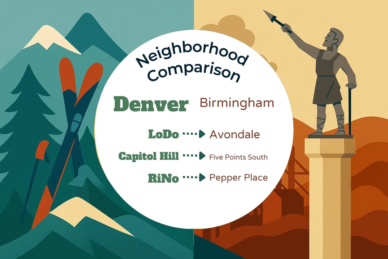 Denver vs Birmingham Neighborhood Comparison
