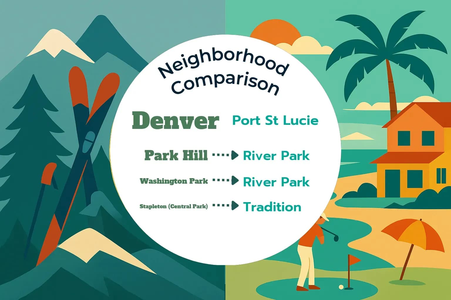 Denver vs Port St. Lucie Neighborhood Comparison