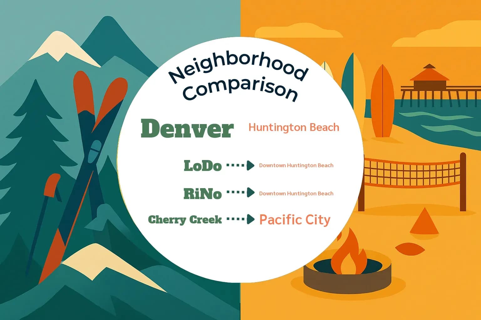 Denver vs Huntington Beach Neighborhood Comparison