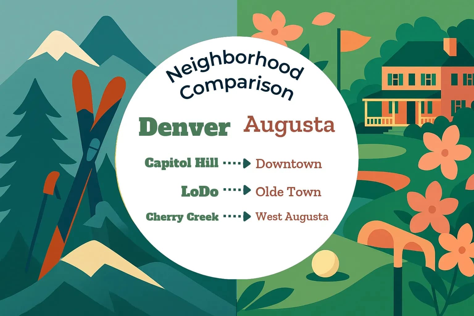Denver vs Augusta Neighborhood Comparison