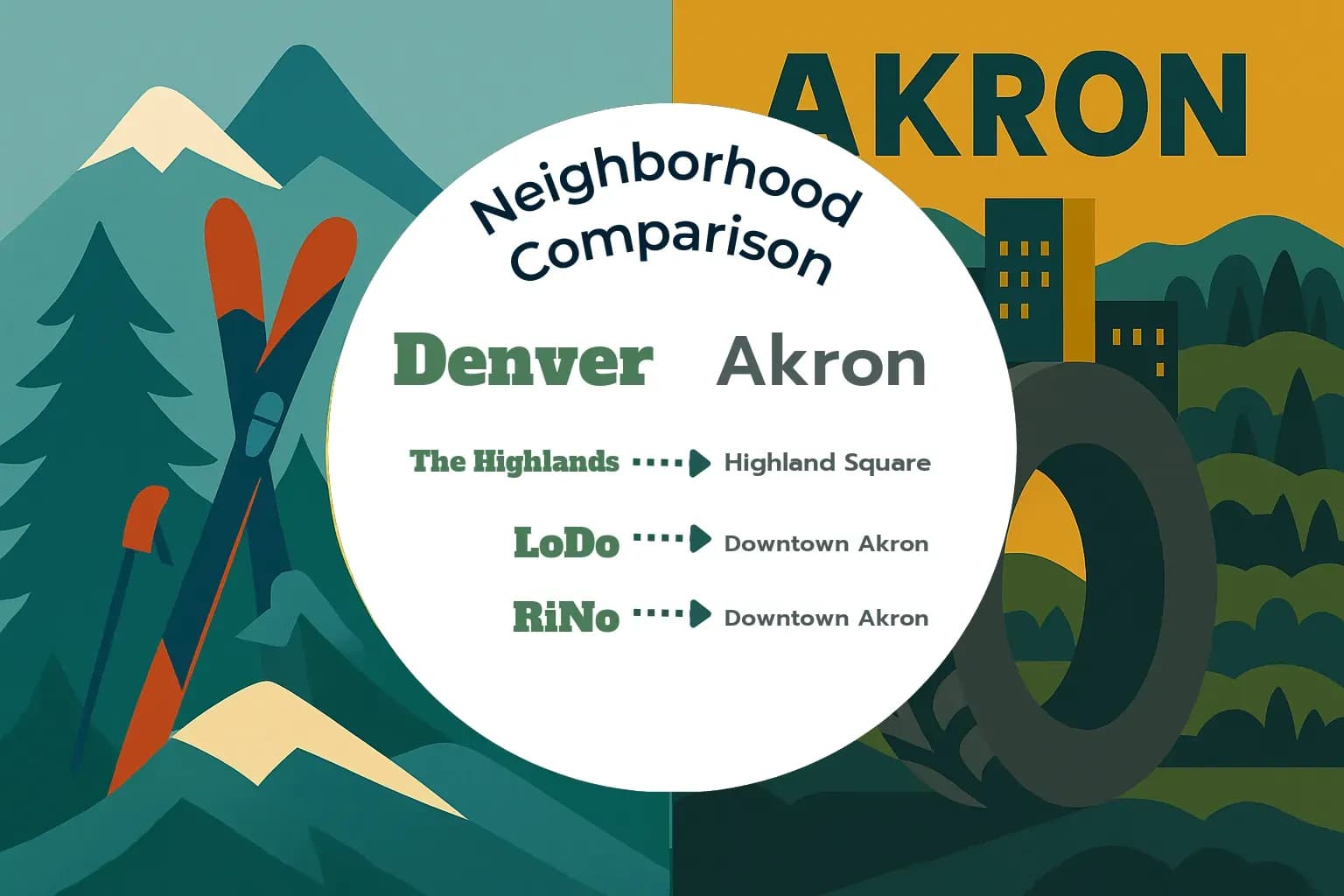 Denver vs Akron Neighborhood Comparison
