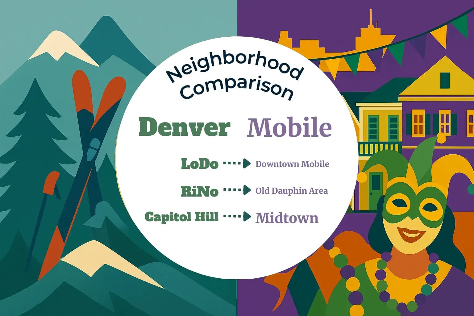 Denver vs Mobile Neighborhood Comparison