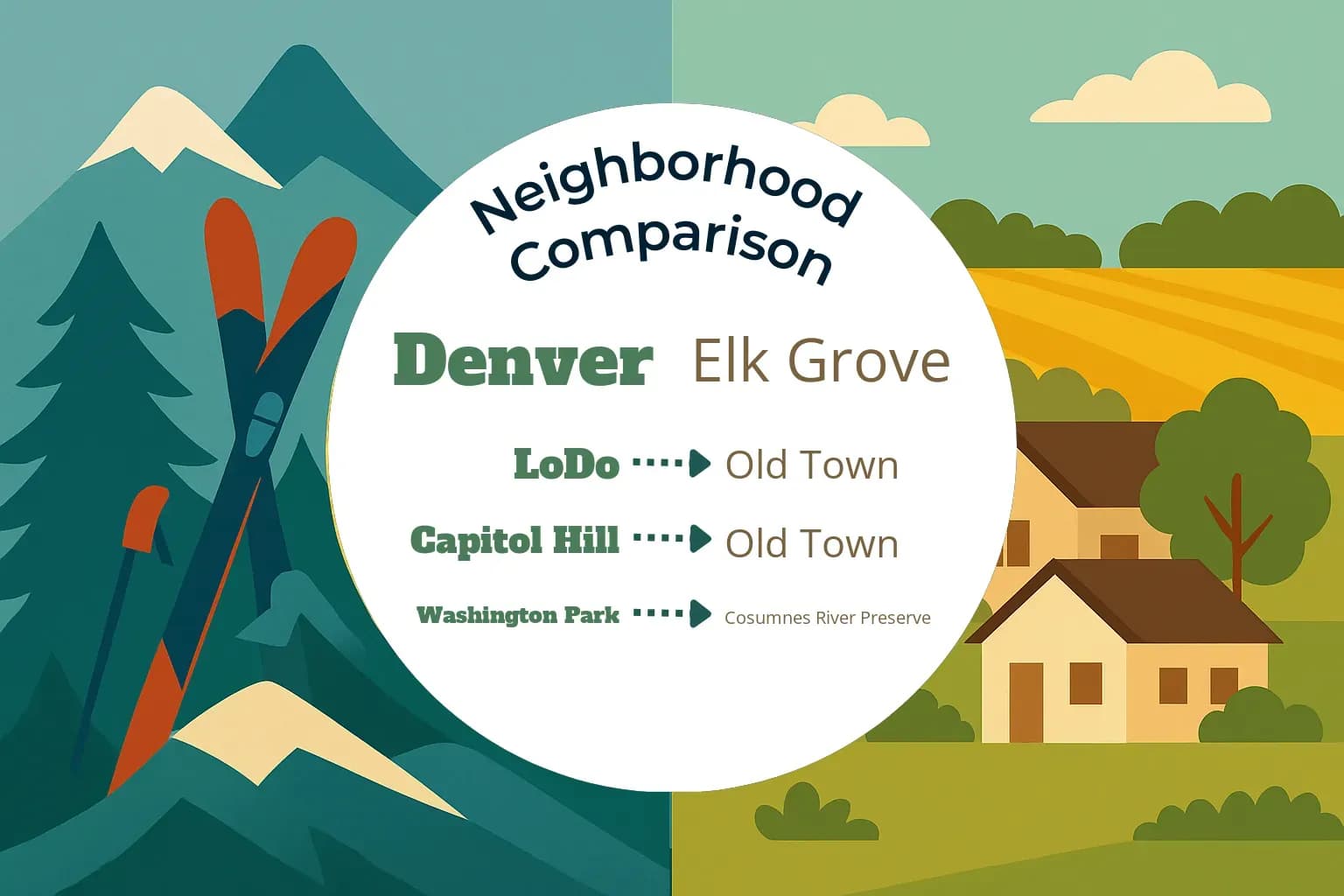 Denver vs Elk Grove Neighborhood Comparison