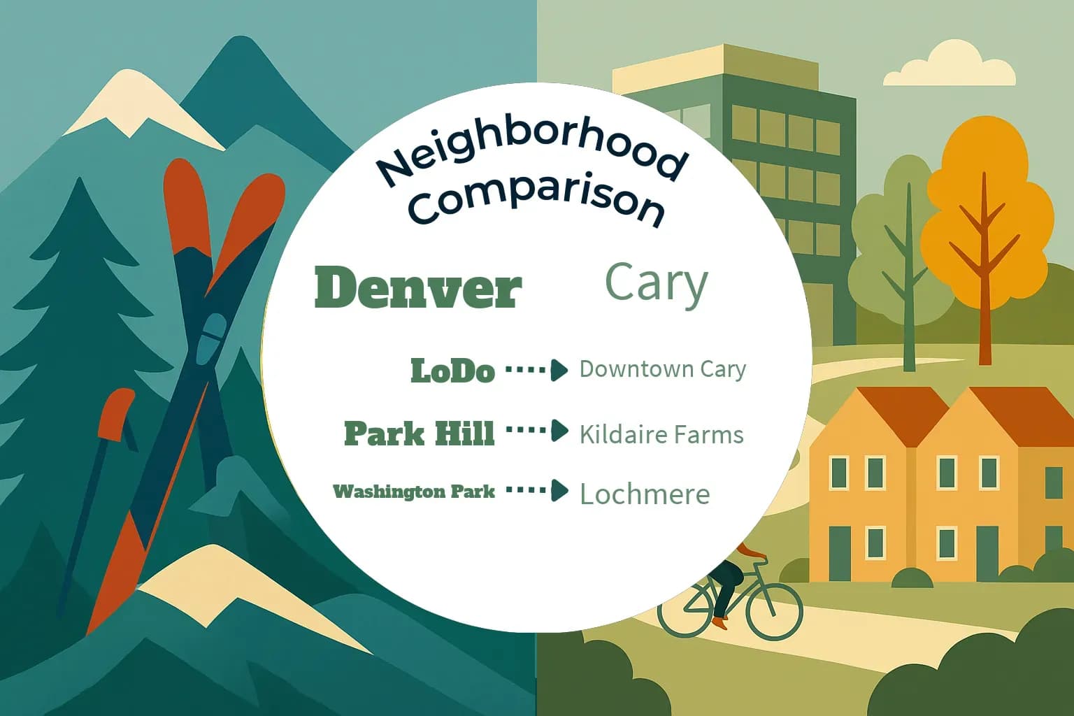 Denver vs Cary Neighborhood Comparison