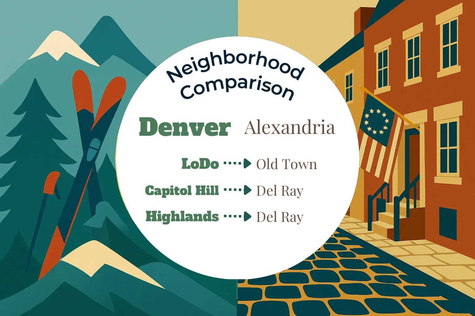 Denver vs Alexandria Neighborhood Comparison