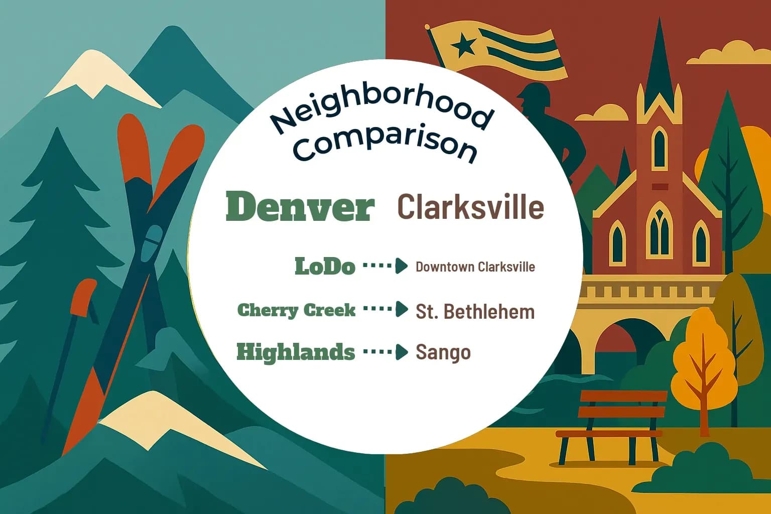Denver vs Clarksville Neighborhood Comparison