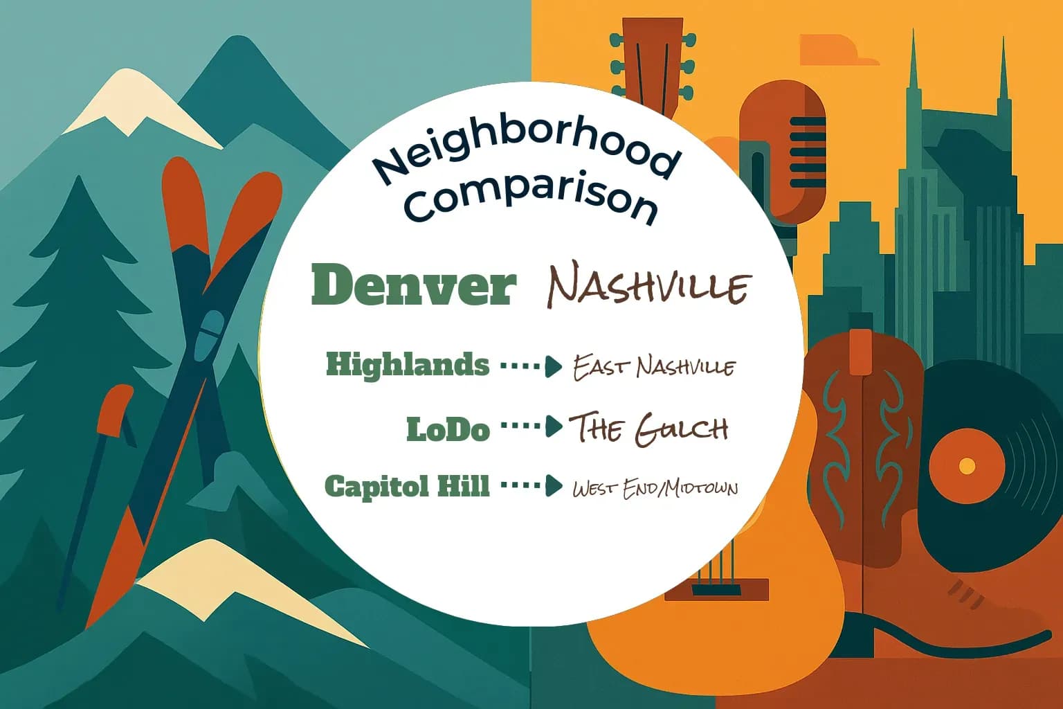 Denver vs Nashville Neighborhood Comparison