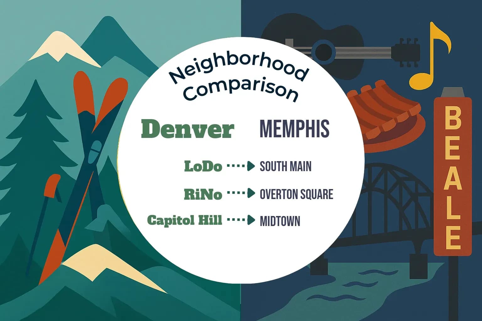 Denver vs Memphis Neighborhood Comparison