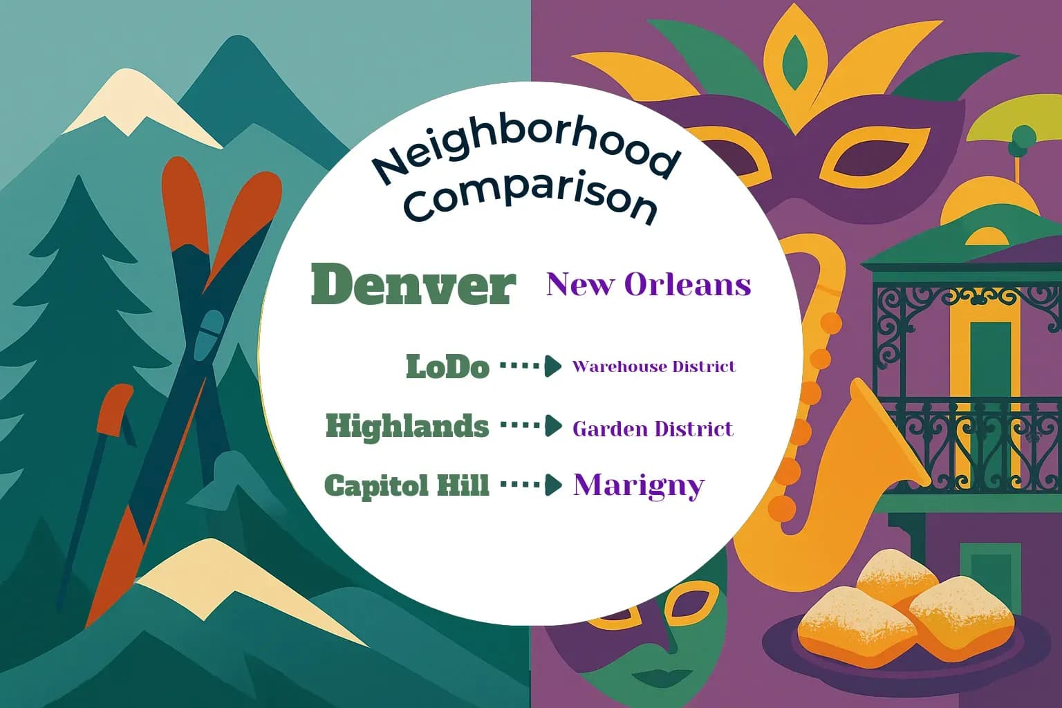 Denver vs New Orleans Neighborhood Comparison