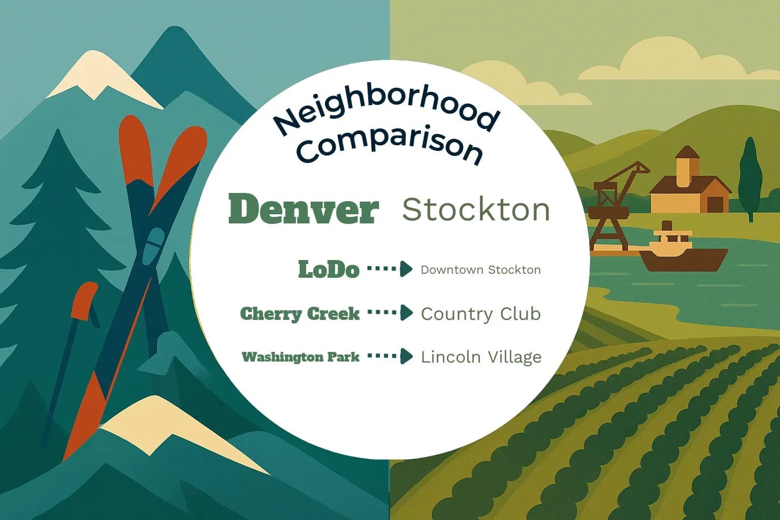 Denver vs Stockton Neighborhood Comparison