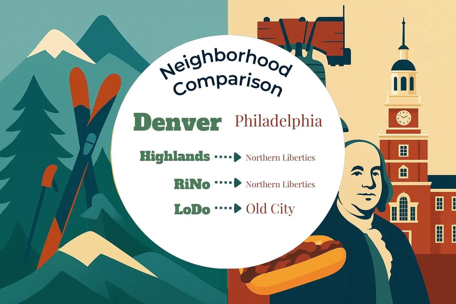 Denver vs Philadelphia Neighborhood Comparison