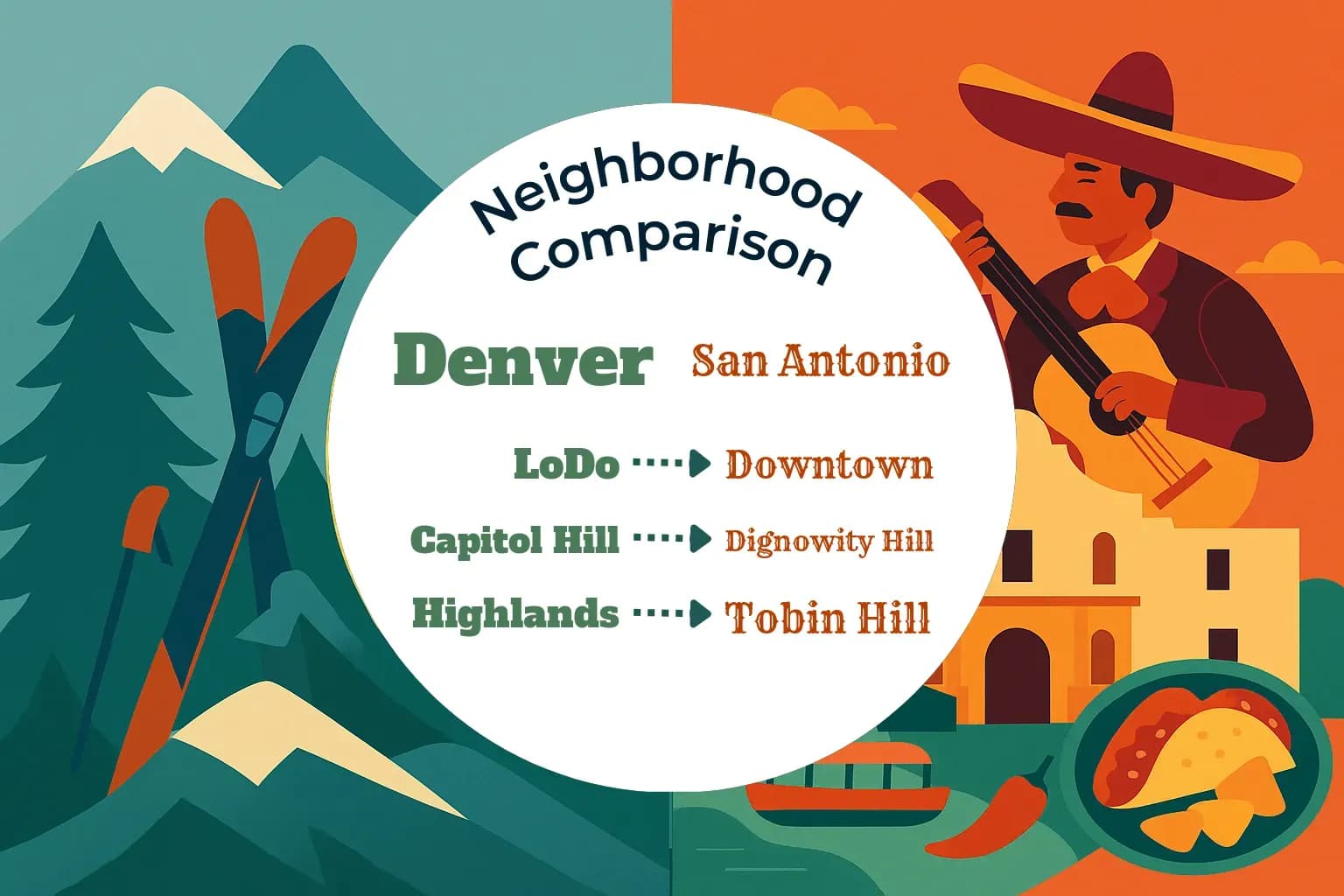 Denver vs San Antonio Neighborhood Comparison