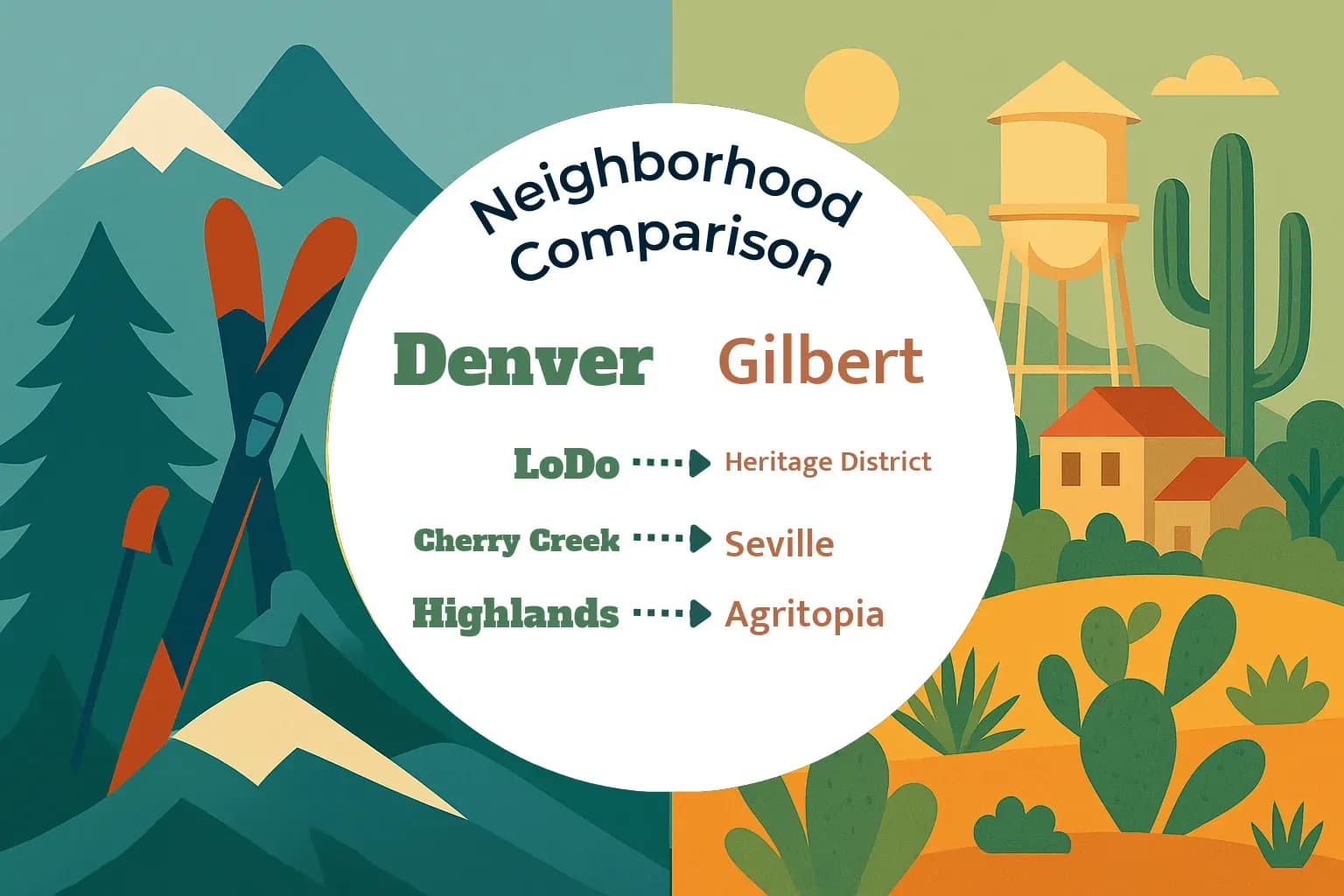 Denver vs Gilbert Neighborhood Comparison