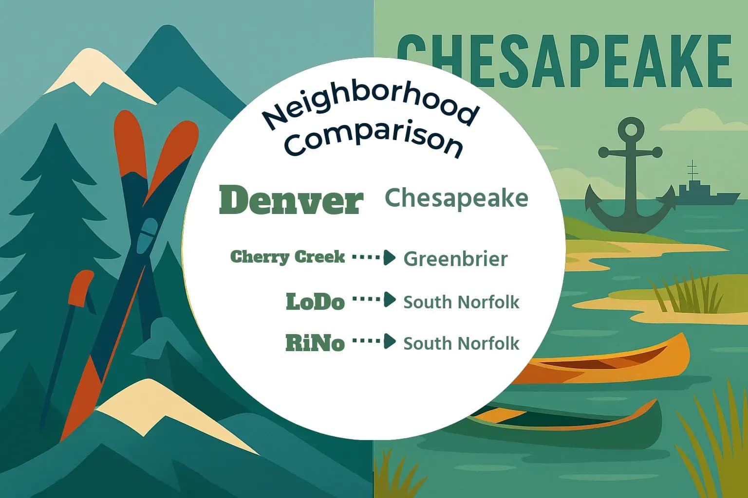 Denver vs Chesapeake Neighborhood Comparison