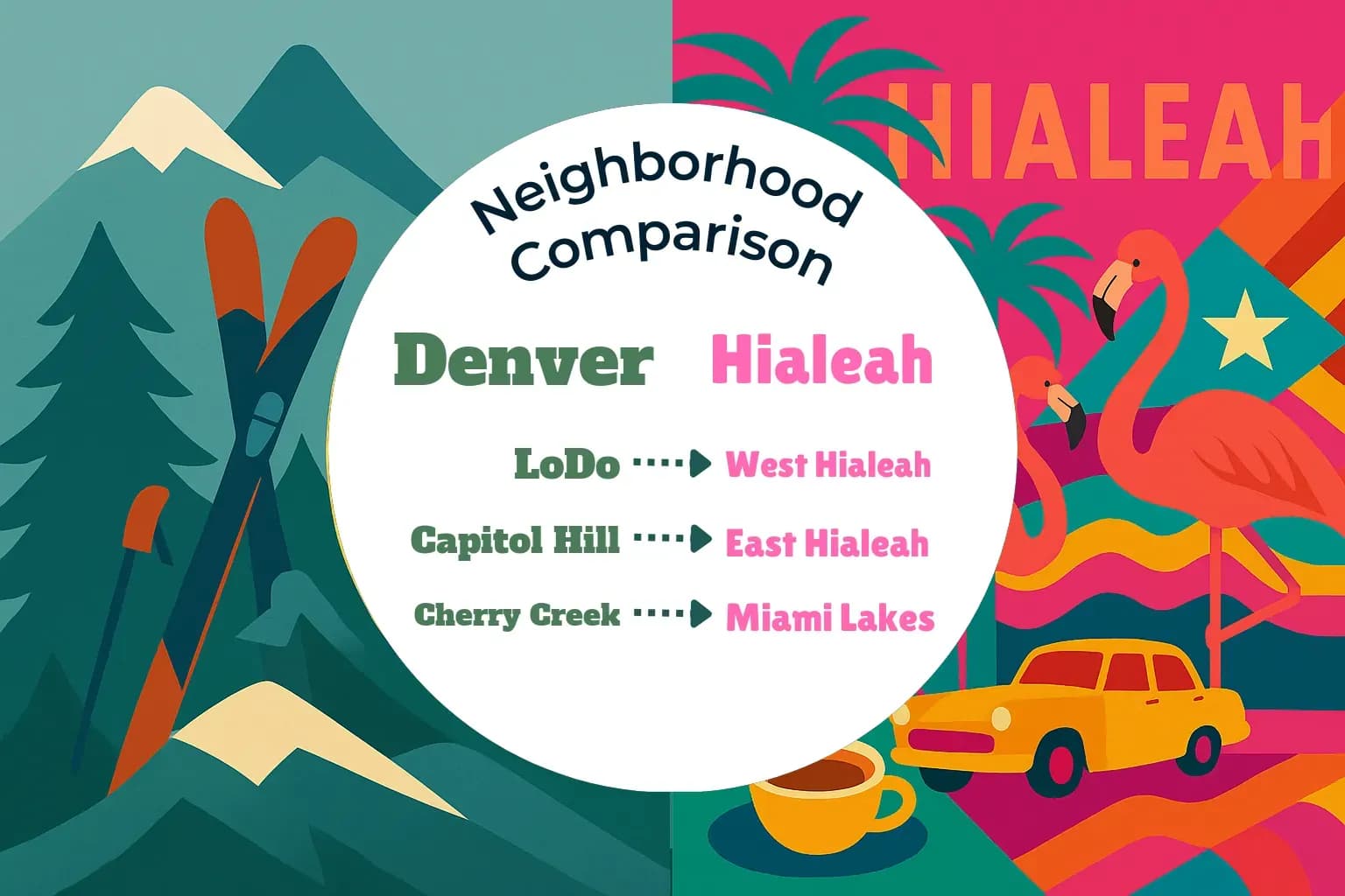 Denver vs Hialeah Neighborhood Comparison
